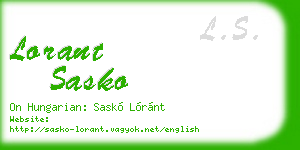 lorant sasko business card
