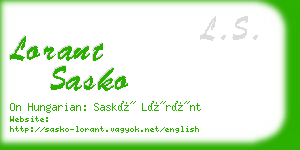 lorant sasko business card